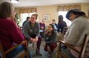 主要研究 OT graduate students work with residents of Bagdad Wood in Durham