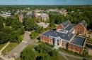 aerial shot of campus