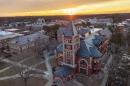 Aerial view of Thompson Hall